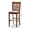 Baxton Studio Jason Grey Upholstered and Walnut Wood 2-Piece Bar Stool Set 167-10852 - alternate 9